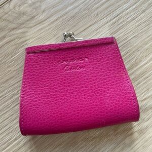 Laurige Créatur coin pouch in pink leather
